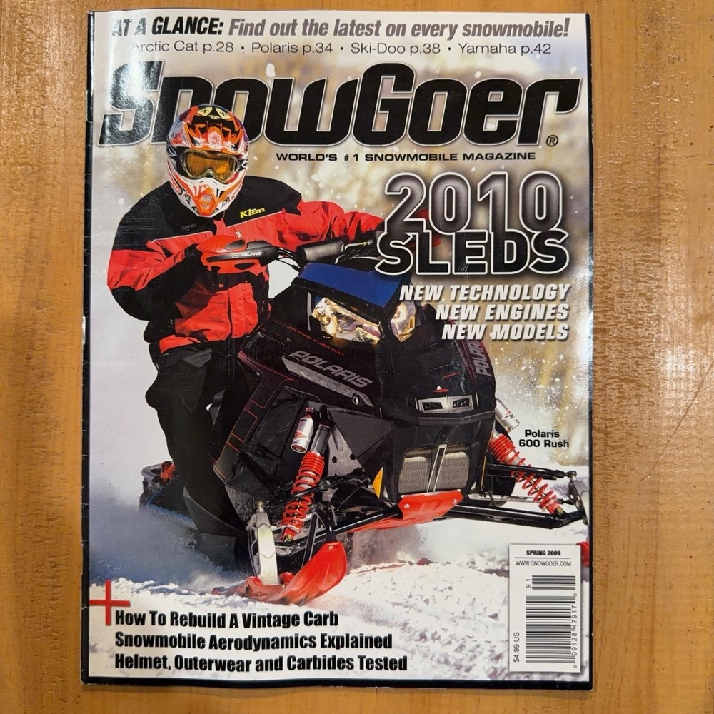 SnowGoer Magazine Spring 2009 2010 Sleds New Technology Engines Models Polaris